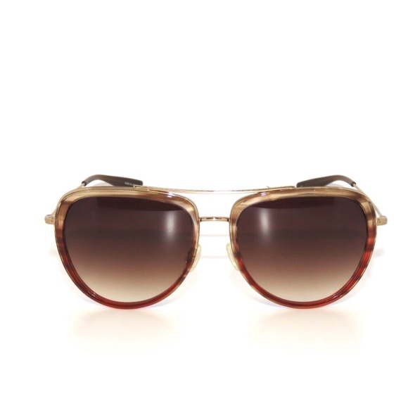 Barton Perreira Rio CYR/GOL/SMT Gold Brown Red Havana Brown Gradient Sunglasses main image 4